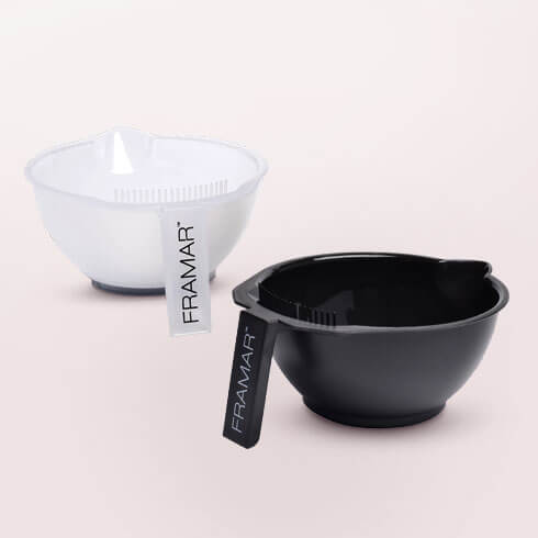 2-pack Coloring Color Bowls Black & Clear